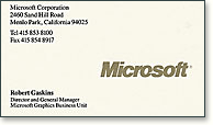 Microsoft business card